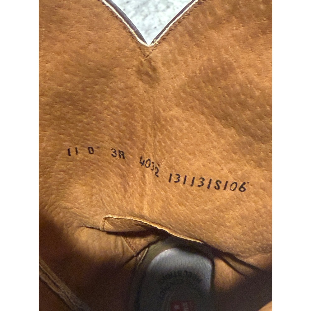 Tony Lama 3R Mens Tan Leather Western Cowboy Boots 4032 Round Toe Size 11 D - Picture 6 of 7